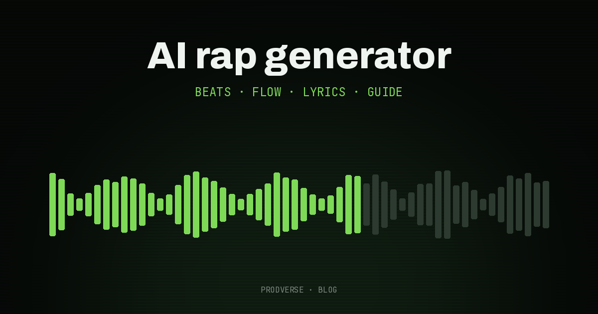 Cover reading "AI rap generator" over green level bars